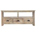 vidaXL TV skrinka 110x30x50 cm mangovníkový masív