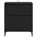 vidaXL Servírovacia skriňa so zásuvkou Čierny dub 60 x 35 x 70 cm