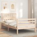 vidaXL Rám postele s čelom 100x200 cm masívne drevo