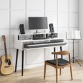 vidaXL Štúdiový stôl Biela 152 x 42,5 x 36 cm Kompozitné drevo