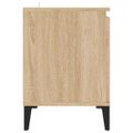 vidaXL TV stolík kovové nohy dub sonoma 103,5x35x50 cm
