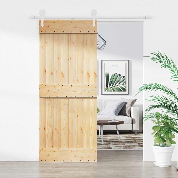 vidaXL Posuvné dvere Prírodná a biela 85 x 210 cm