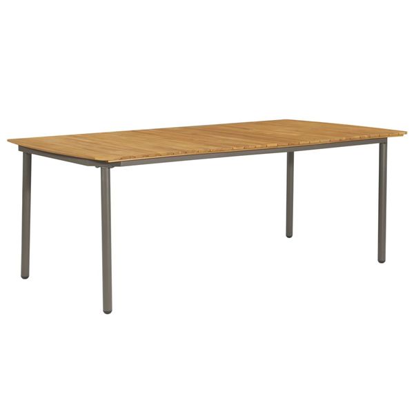 vidaXL Záhradný stôl 200x100x72 cm, akáciový masív a oceľ
