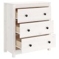 vidaXL Komoda biela 70x35x80 cm borovicový masív