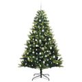 vidaXL Umelý skladací vianočný stromček 300 LED diód Zelená 210 cm
