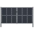 vidaXL Záhradná brána z ocele 400x200 cm antracitová