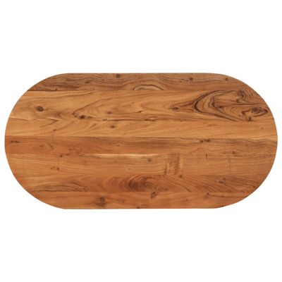 vidaXL Stolová doska 80x40x3,8 cm oválna masívna akácia