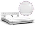 vidaXL Posteľný rám biely 200x120 cm umelá koža