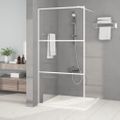 vidaXL Sprchová zástena biela 100x195 cm priehľadné ESG sklo