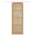vidaXL Posuvné dvere 83 x 232 cm Borovicový masív Prírodná a biela