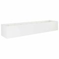 vidaXL Záhradný kvetináč Biela 360 x 80 x 60 cm Studený valcovaný oceľ