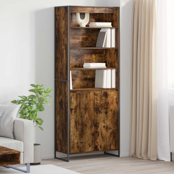 vidaXL Vysoké skrinky Dymová dub 79 x 36 x 200 cm Kompozitné drevo