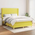 vidaXL Boxspring posteľ s matracom zelená 140x190 cm látka