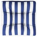 vidaXL Poduška na paletovú pohovku modro-biele pruhy 60x60x12cm látka