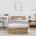 vidaXL Rám postele s čelom Dub artisan 90 x 200 cm Kompozitné drevo