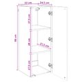 vidaXL Nástenná skrinka 33 x 34,5 x 90 cm Kompozitné drevo Dymový dub