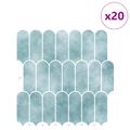 vidaXL Dlaždica s perím 20 ks Zelená 30 x 30 cm Polyuretán a PET