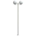 vidaXL Vonkajšie stojace lampy 3ks strieborné 215cm nehrdzavejúca oceľ