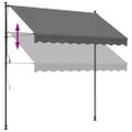 vidaXL Zaťahovacia markíza antracitová 250x150 cm látka a oceľ