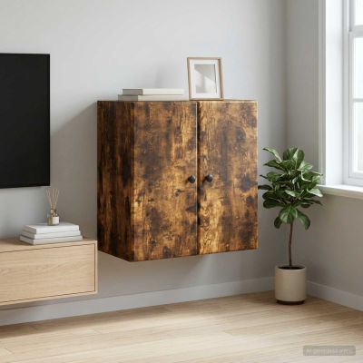 vidaXL Nástenná skrinka 59 x 31 x 60 cm Kompozitné drevo Dymový dub