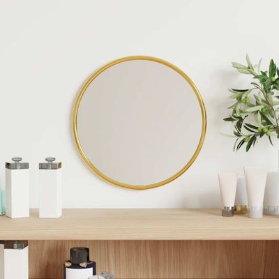 vidaXL Nástenné zrkadlo zlaté Ø 20 cm okrúhle