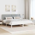vidaXL Rám postele Biela 200 x 200 cm Masívne borovicové drevo