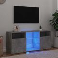 vidaXL TV skrinka s LED svetlami betónovo sivá 120x30x50 cm