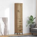 vidaXL Highboard Remeselný dub 34,5 x 34 x 180 cm Kompozitné drevo