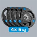 Sada liatinových závaží 4x5kg, 51mm, REBEL ACTIVE RBA-2109