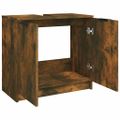 vidaXL Kúpeľňová skrinka dymový dub 64,5x33,5x59 cm spracované drevo