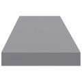 vidaXL Plávajúce nástenné police 4 ks, sivé 90x23,5x3,8 cm, MDF