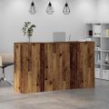 vidaXL Recepčný stôl staré drevo 180x50x103,5 cm kompozitné drevo