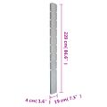 vidaXL Záhradné plotové stĺpiky 40 ks strieborné 220 cm pozinkov. oceľ