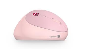 CONNECT IT FOR HEALTH LADIES PINK ergonomická vertikálna myš, bezdrôtová