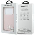 Puzdro Karl Lagerfeld pre iPhone 17 Pro Max 6,9" HC MAGSAFE PU FW S LOGOM KHEAD RUŽOVÉ