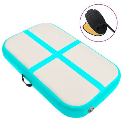 vidaXL Nafukovacia žinenka s pumpou 60x100x15 cm PVC zelená