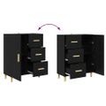 vidaXL Highboard Čierny dub 69,5 x 32,5 x 180 cm Kompozitné drevo