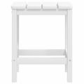 vidaXL Záhradné stoličky Adirondack s podnožkou a stolíkom HDPE biela