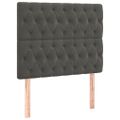 vidaXL Posteľný rám boxspring s matracom tmavosivý 90x200 cm zamat