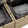 vidaXL Súprava záhradných pohoviek 5 ks Béžová Poly Ratan