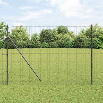 vidaXL Euro plot Čierna 1,6 x 10 m Železo potiahnuté PVC