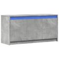 vidaXL TV stolík s LED betónovosivý 100x34x50 cm kompozitné drevo