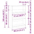 vidaXL Regál na knihy 80 x 24 x 109 cm Kompozitné drevo Čierny dub