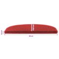 vidaXL Samolepiace schodové rohože 15 ks 80 x 24,5 x 3,5 cm Červená