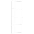 vidaXL Posuvné dvere nepriehľadné ESG sklo a hliník 76x205 cm biele