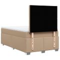 vidaXL Boxspring posteľ s matracom kapučínová 120x200 cm umelá koža