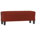 vidaXL Lavička vínovo-červená 100x35x41 cm umelá koža