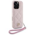 Karl Lagerfeld HC Quilted PU Initial Logo & Chain Strap puzdro pre iPhone 16 Pro ružové