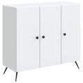 vidaXL Servírovacia skriňa Biela 89 x 34,5 x 80 cm Kompozitné drevo
