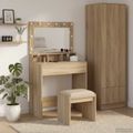 vidaXL Toaletný stolík Sonoma dub 75,5 x 41 x 135 cm Kompozitné drevo